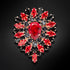 Брошь "Atlass (Light Siam / Jet / Graphite)" с кристаллами Swarovski™